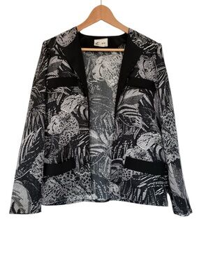Vintage Tropical Cheetah Jungle Graphic Print Lightweight Blazer